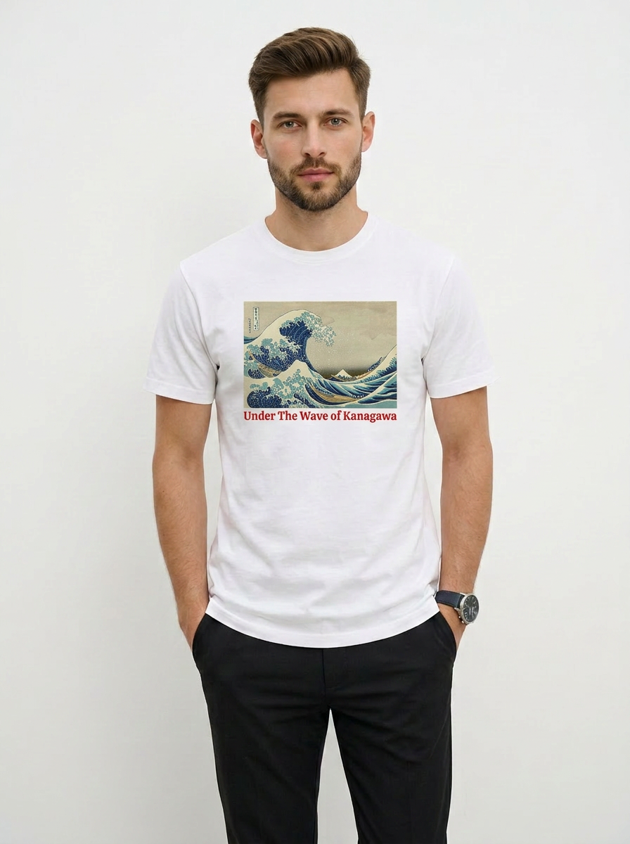 Playera Under The Wave Of Kanagawa