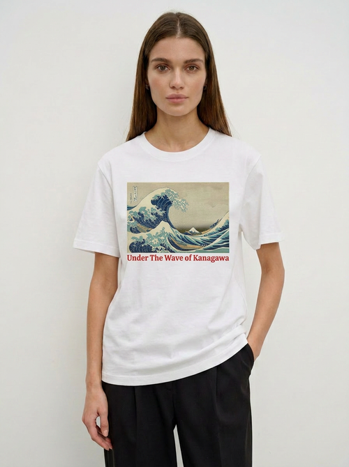 Playera Under The Wave Of Kanagawa