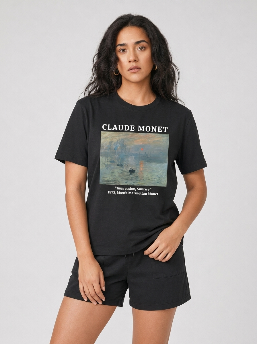 Playera Impression Sunrise de Monet
