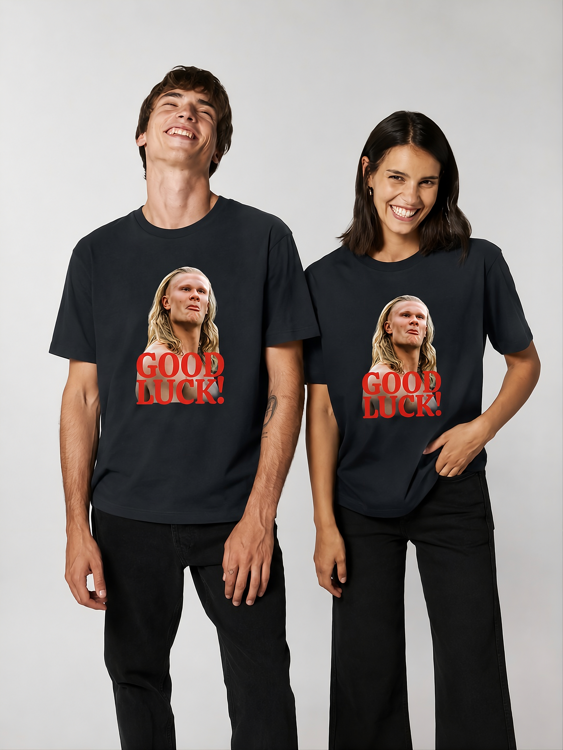 Playera Erling Halland Good Luck!