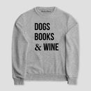 Sudadera Dogs, Books & Wine