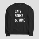 Sudadera Cats, Books & Wine